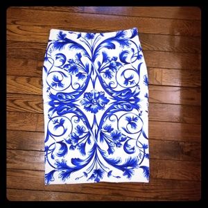 Slim Midi Pencil Skirt